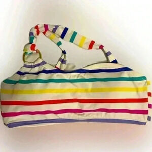 Sugar Beach bikini top sz medium, gold accents, removable pads